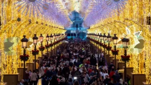 Christmas on the Costa del Sol. Christmas lights in Malaga on Spains Costa del Sol